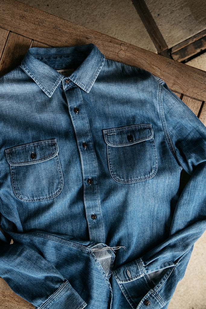 Hiroshi Kato Brace Shirt Denim Dee