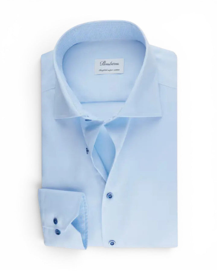 Stenstroms Blue Contrast Twill Shirt