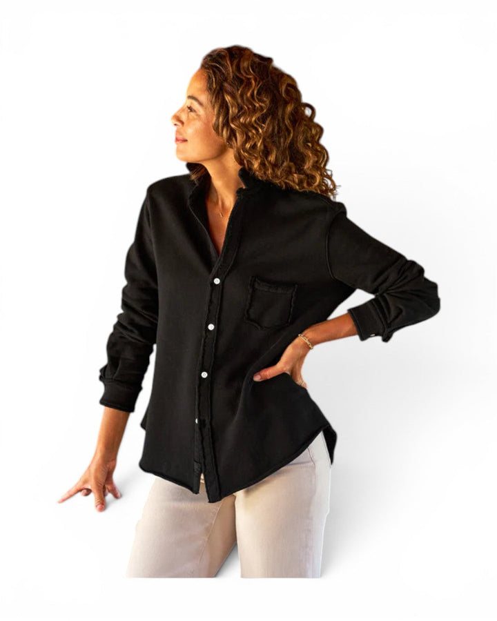 Frank &amp; Eileen Eileen Sweatshirt Button-Up In Black
