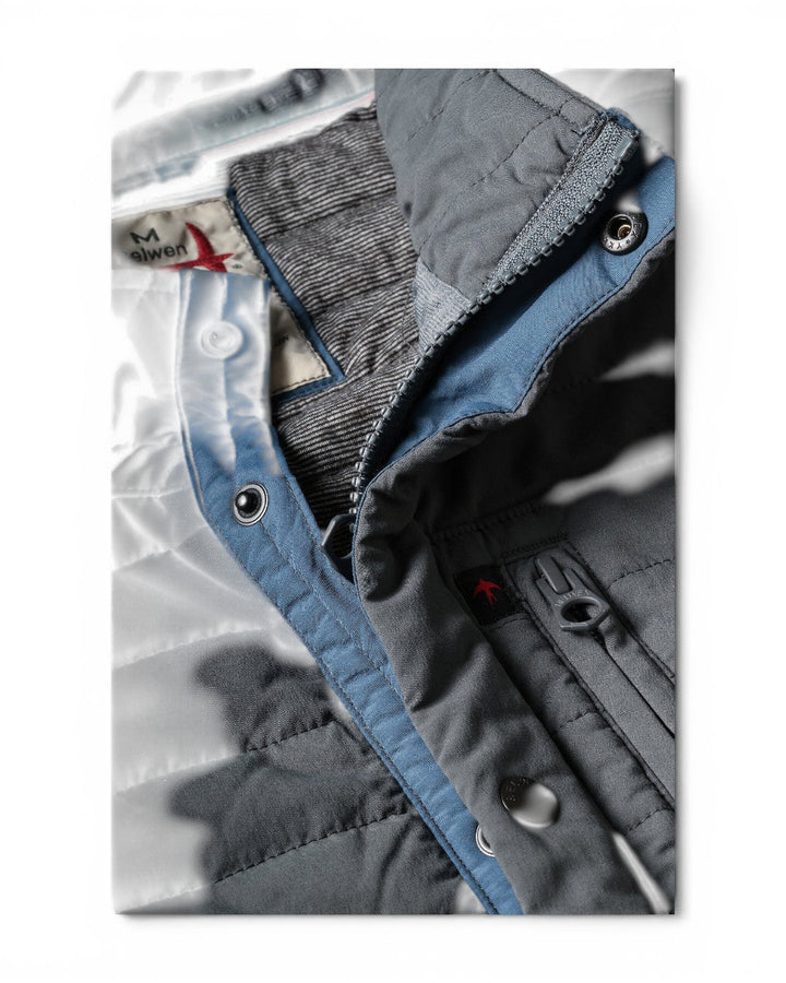 Relwen Men Windzip Vest In Charcoal