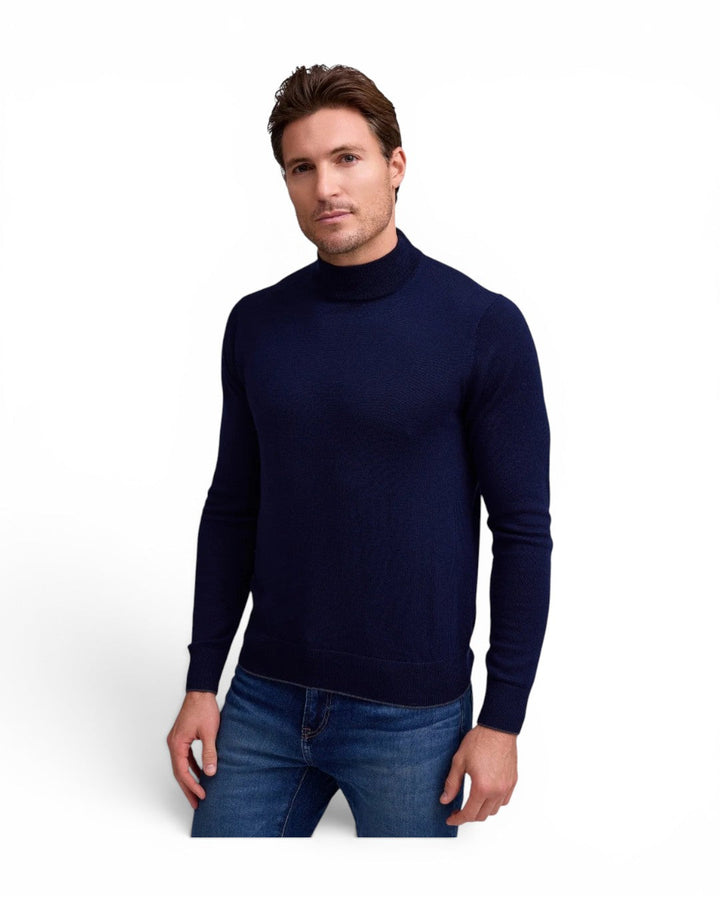 Raffi Merino Mock Neck Navy