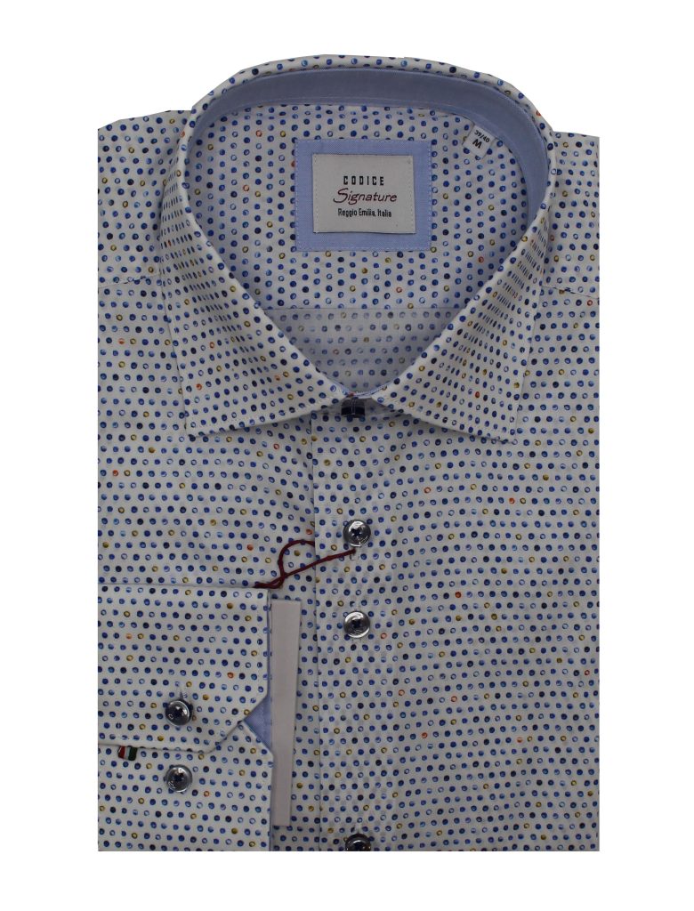 Codice Signature Blue Print Shirt