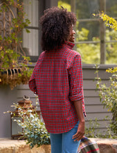 Load image into Gallery viewer, Eileen Relaxed Button-Up in Small Red Plaid
