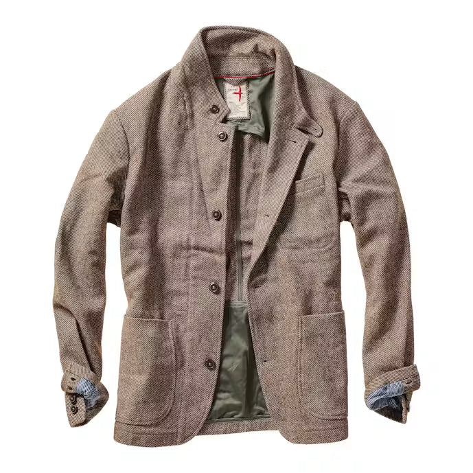 Relwen Heritage Trap Blazer Rustic Brown Twill