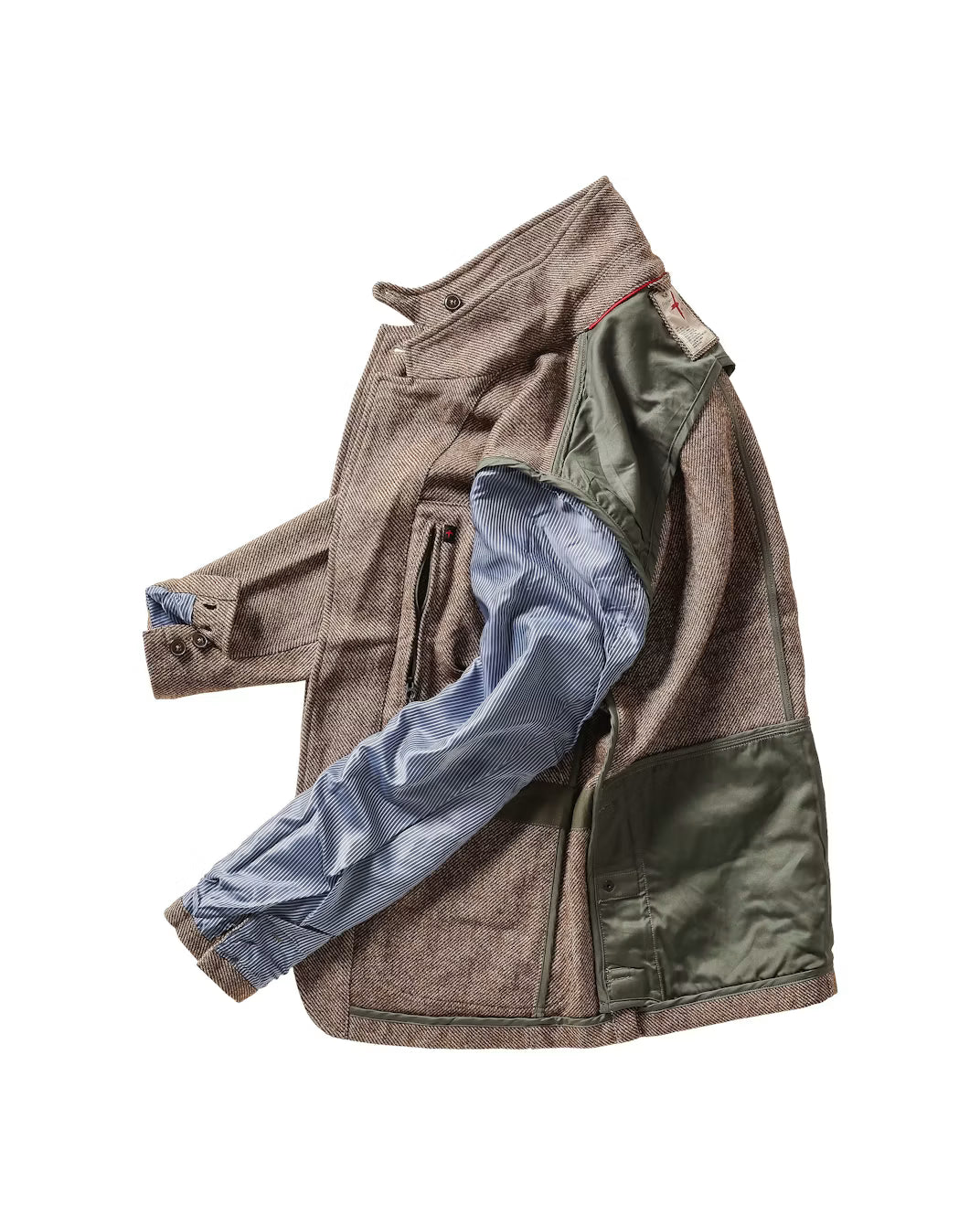 Relwen Heritage Trap Blazer Rustic Brown Twill