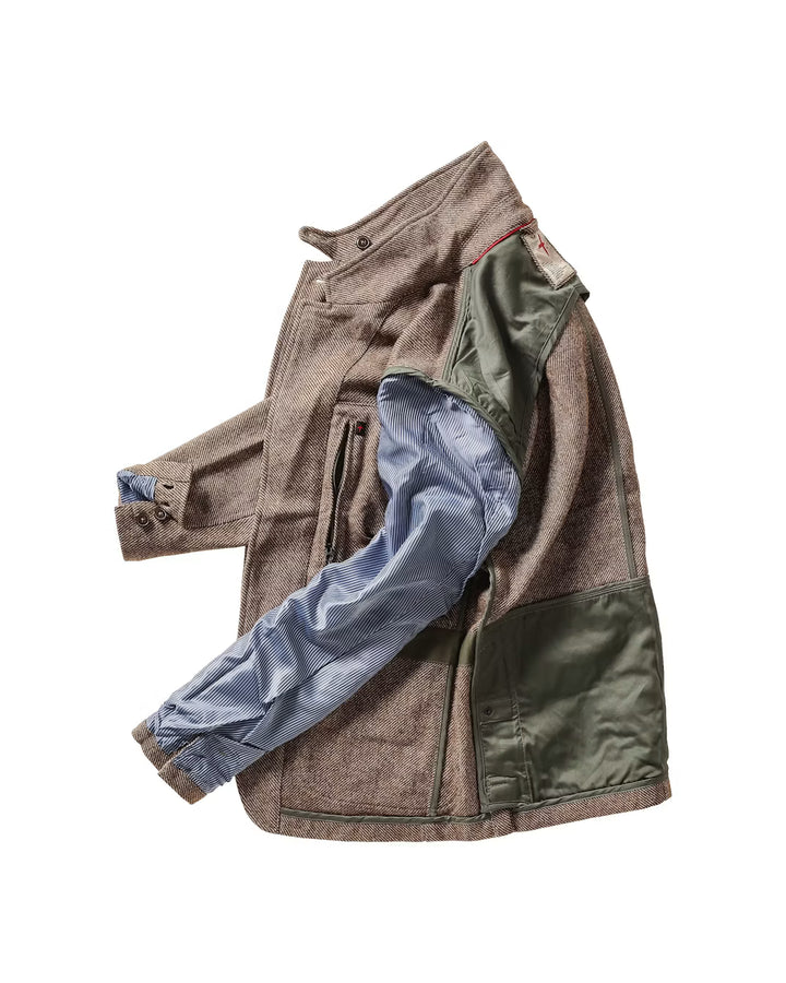 Relwen Heritage Trap Blazer Rustic Brown Twill