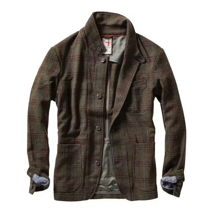 Relwen Heritage Trap Blazer Loden/Rust District Plaid