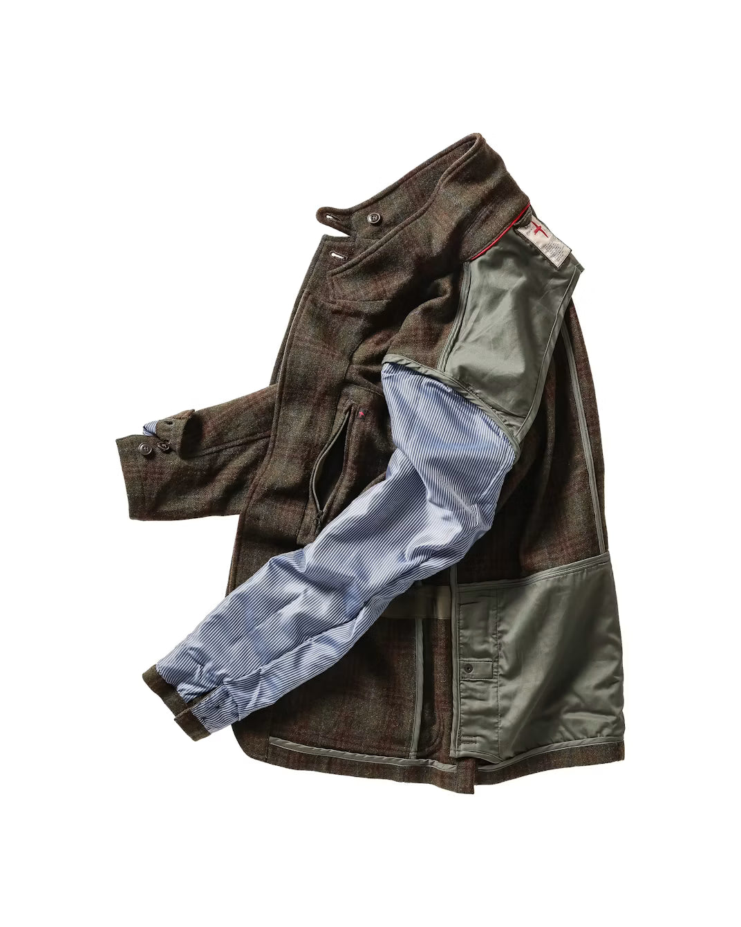 Relwen Heritage Trap Blazer Loden/Rust District Plaid