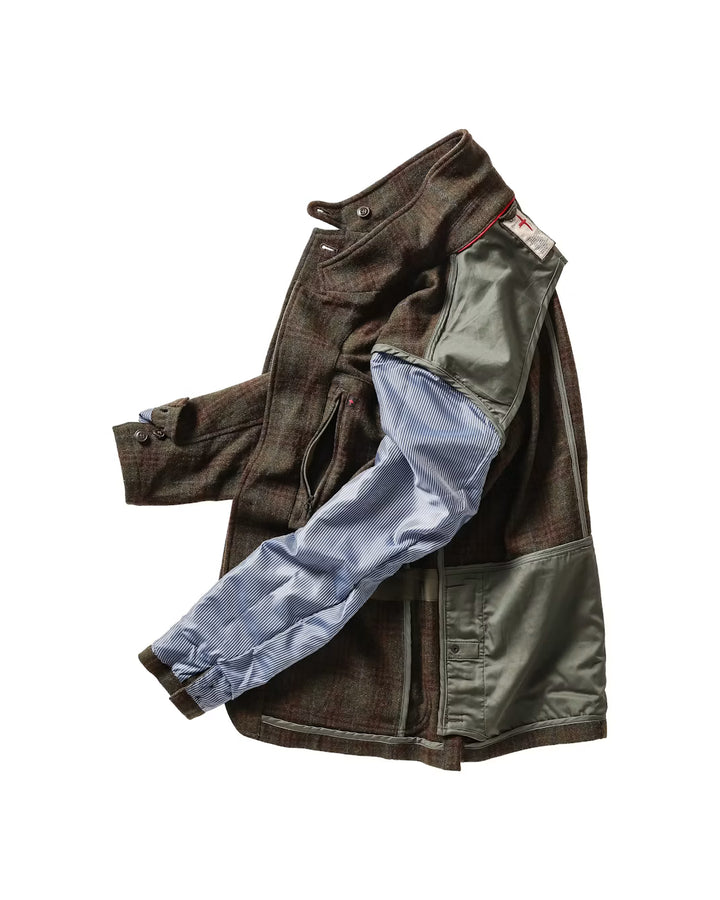 Relwen Heritage Trap Blazer Loden/Rust District Plaid
