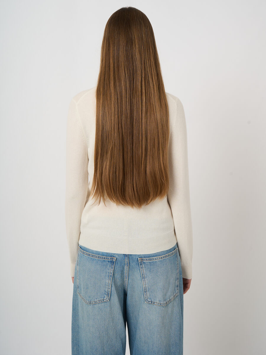 Repeat Organic Cashmere Round-Neck Sweater Cream