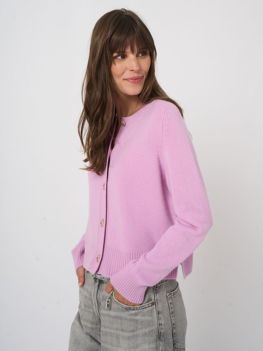 Repeat Timeless Organic Cashmere Cardigan In Glow