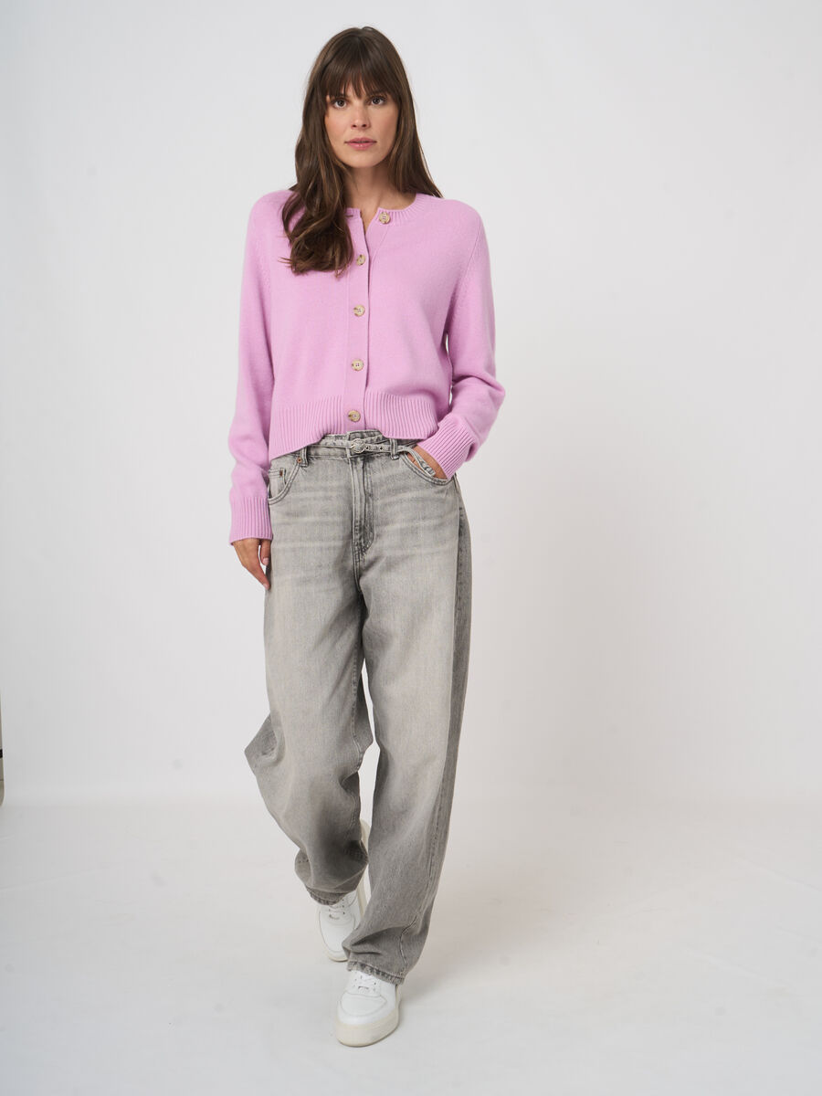 Repeat Timeless Organic Cashmere Cardigan In Glow