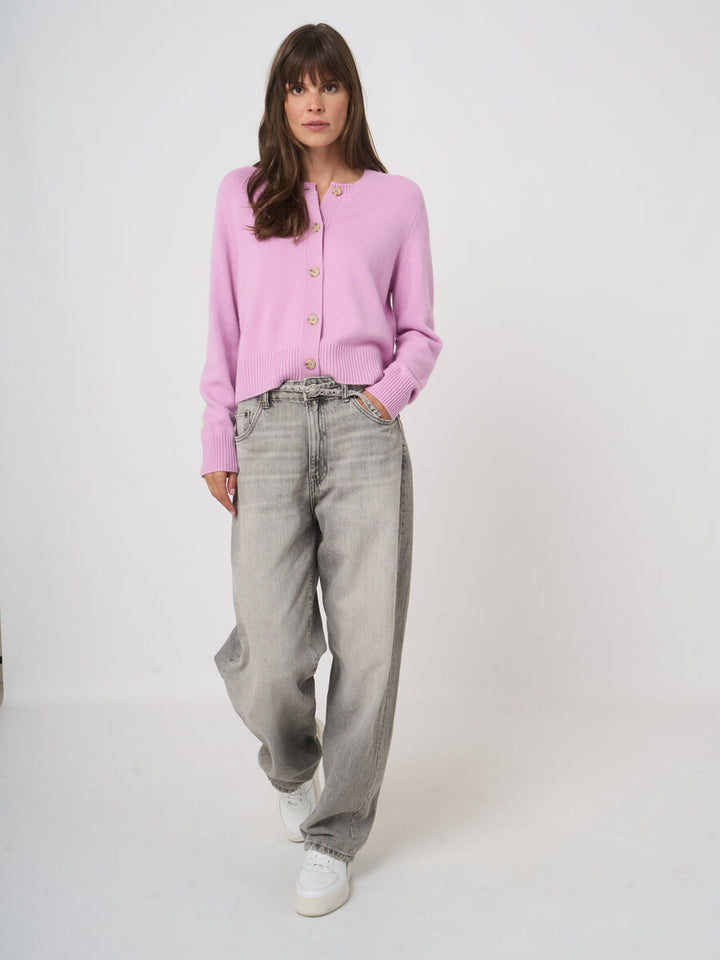 Repeat Timeless Organic Cashmere Cardigan In Glow