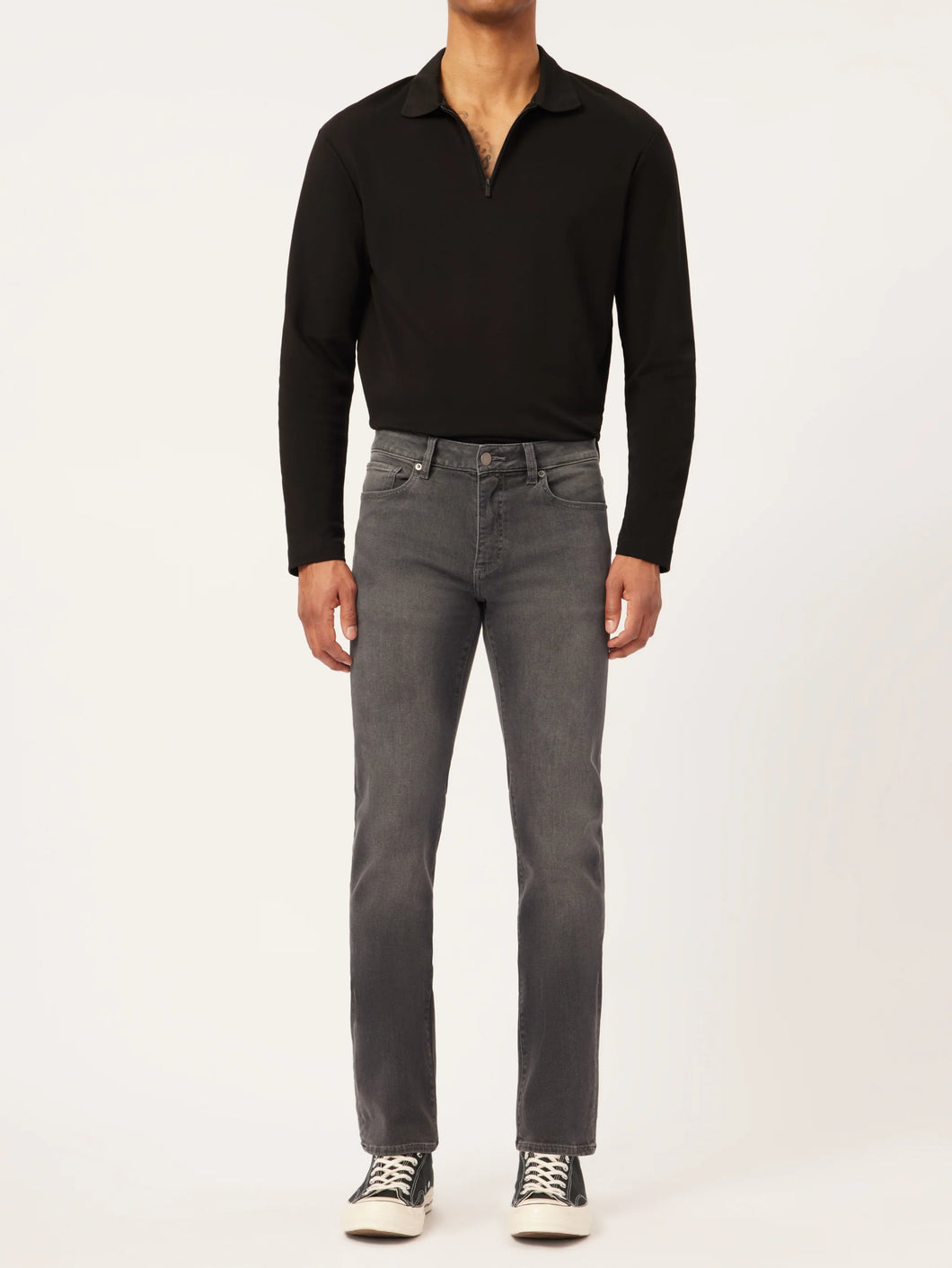 DL1961 Men's Slim Jeans in WASHED BLACK KNIT