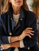 Load image into Gallery viewer, F&amp;E Cropped Sweatshirt Peacoat in British Royal Navy
