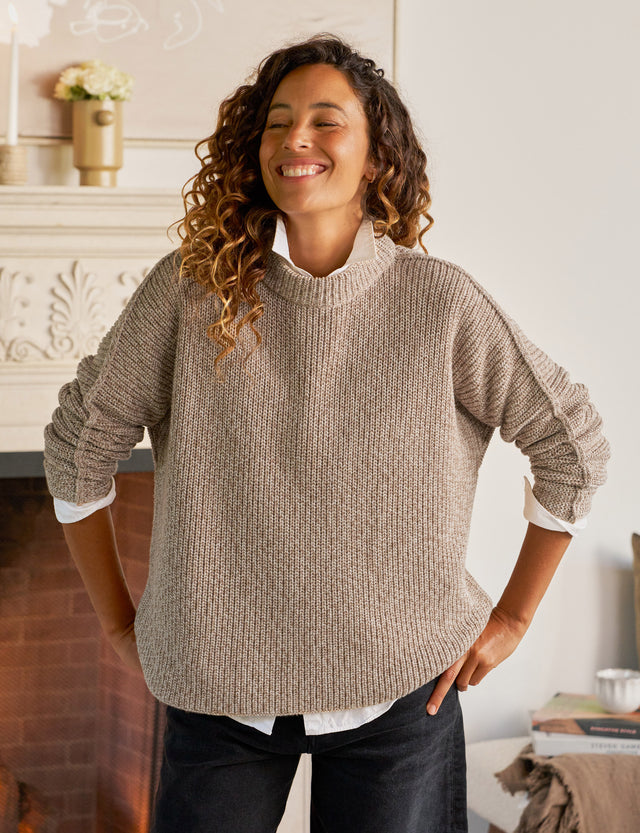 Frank &amp; Eileen Montecito Pullover Sweater In Dune