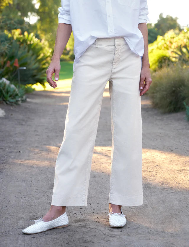 Frank &amp; Eileen Wexford Wide-Leg Linen Pant In Cement