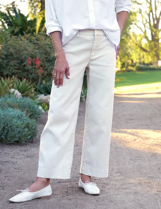 Frank &amp; Eileen Wexford Wide-Leg Linen Pant In Cement
