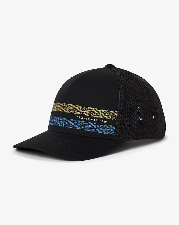 Travis Mathew Holding Pattern Snapback Hat In Black