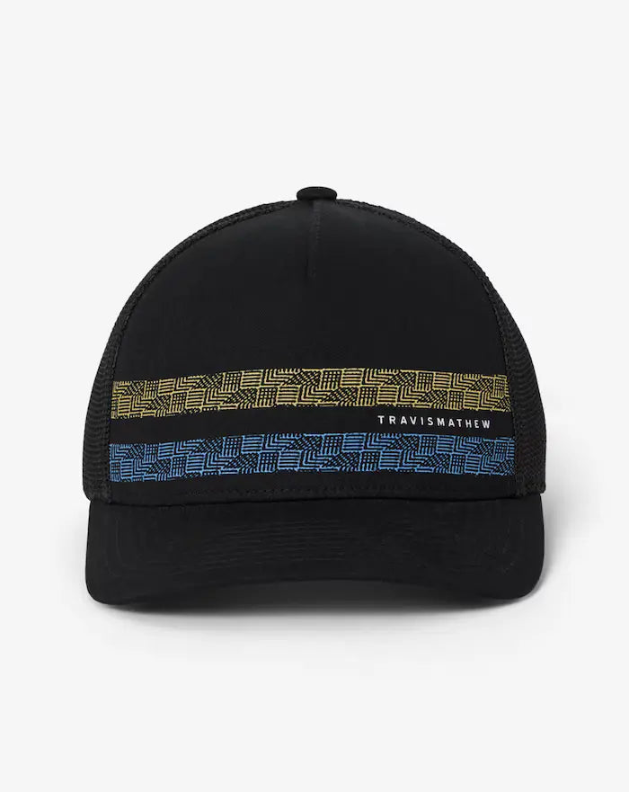 Travis Mathew Holding Pattern Snapback Hat In Black