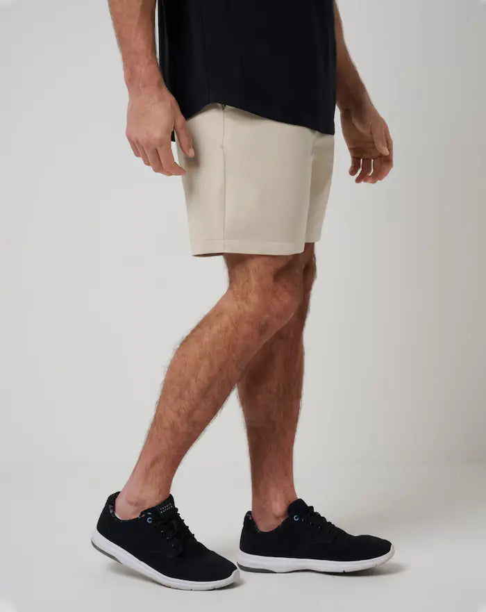 Travis Mathew Stretch Knit Short In Italian Sand