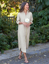 Load image into Gallery viewer, F&amp;E Rory Maxi Shirtdress in Sand
