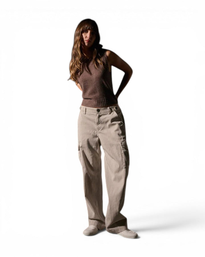 James Perse Army Cotton Slub Cargo Pant In Salt Pigment