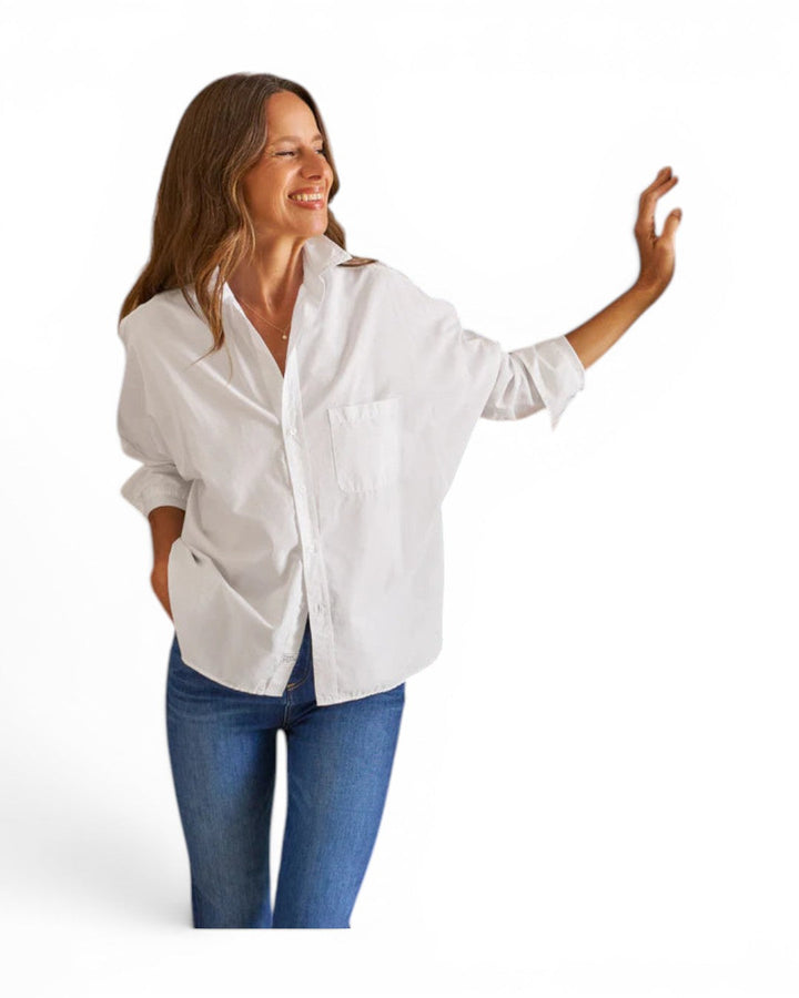 Frank &amp; Eileen Oona Continuous Sleeve In Superluxe White