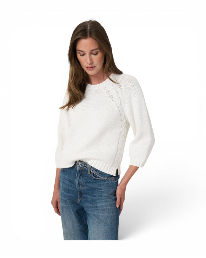 Repeat Chunky Knit Cotton-Blend Sweater In White