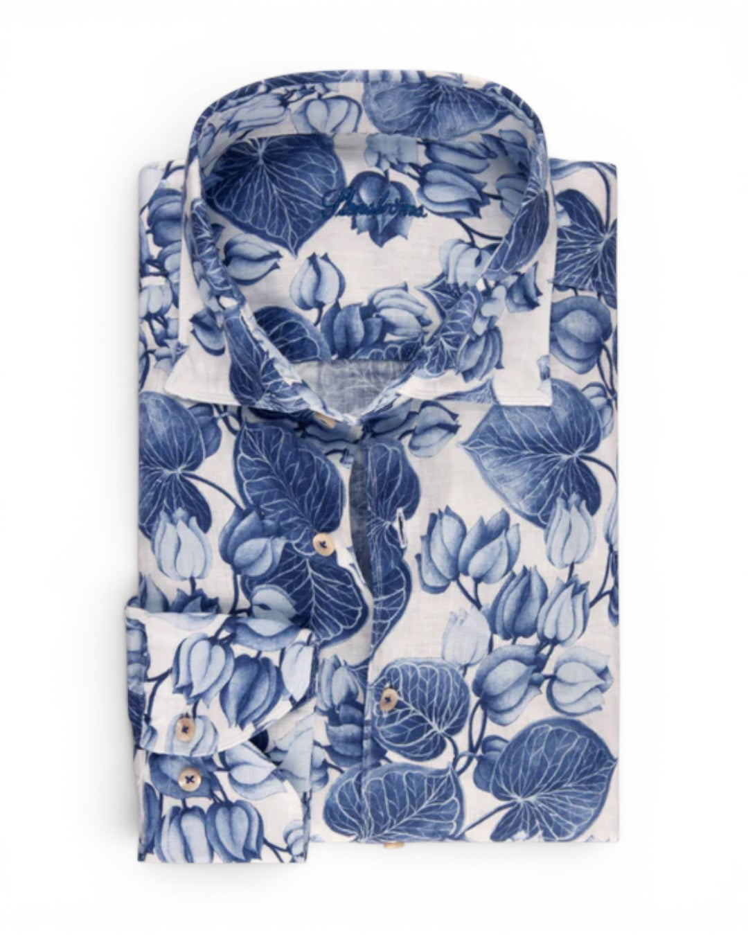 Stenstroms Blue Print  Linen Shirt