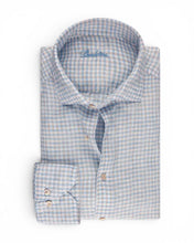 Load image into Gallery viewer, Stenstroms Blue Checked Linen Shirt
