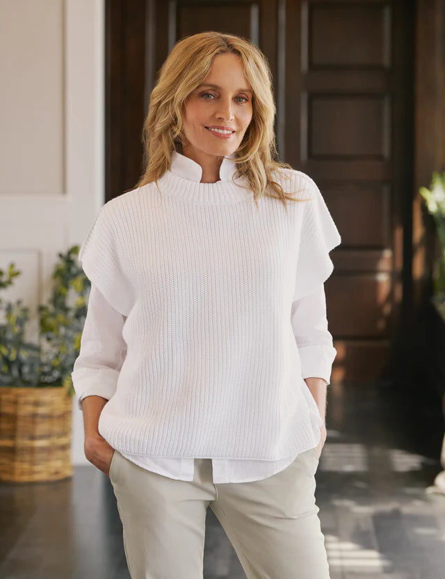 Frank &amp; Eileen Montecito Sweater Vest In White