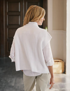 F&E Montecito Sweater Vest in White