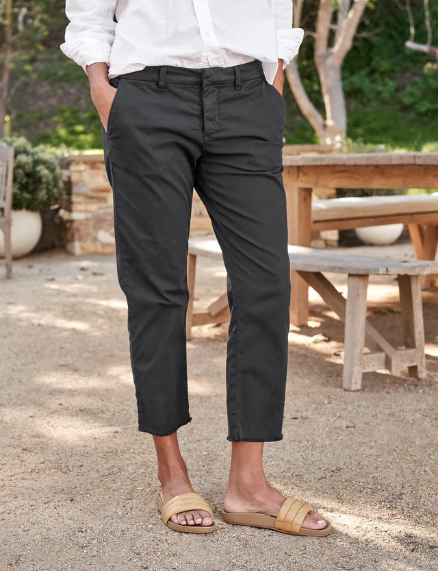 The Italian Chino Pant in Washed Black