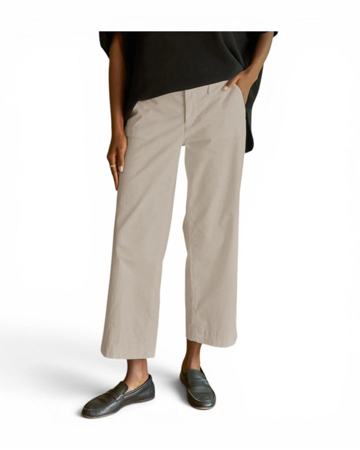 Frank &amp; Eileen The Italian Wide Leg Chino In Cement