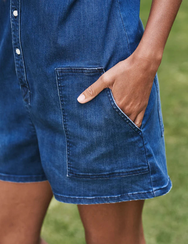 Frank &amp; Eileeen Ireland Playsuit In 1977 Denim Wash