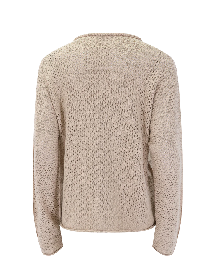 Frank &amp; Eileen Monterey Pointelle Sweater In Sand