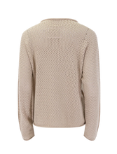 Load image into Gallery viewer, F&amp;E Monterey Pointelle Sweater in Sand
