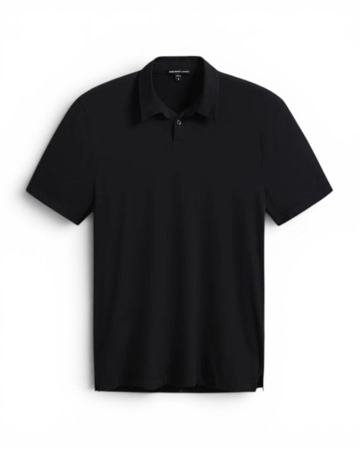 James Perse Brushed Lotus Polo In Black
