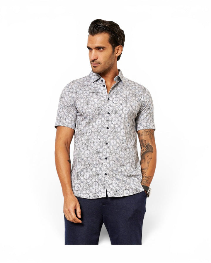 Desoto S/S Jersey Shirt In Black Swirl