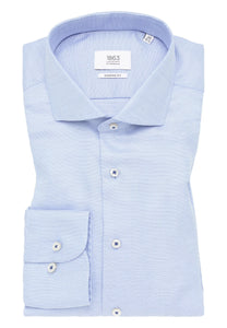 Eterna Modern Structured Shirt in Light Blue