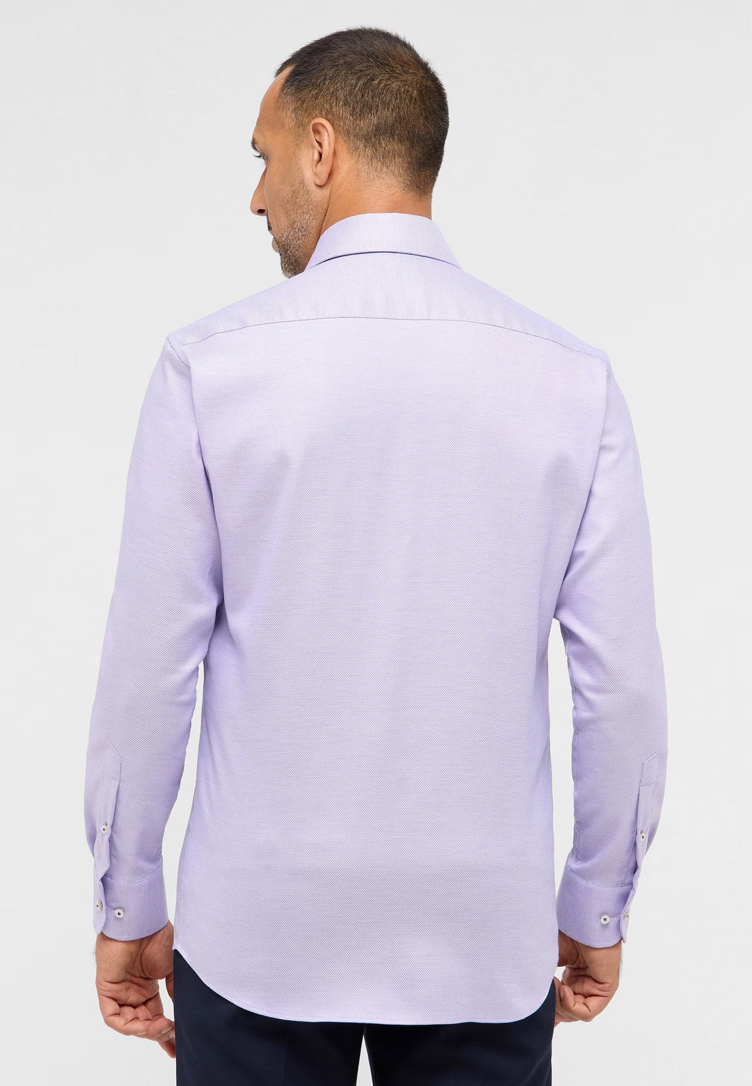 Eterna Modern Structured Shirt In Lilac