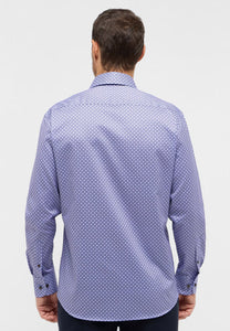 Eterna Modern Printed Shirt in Blue/Brown