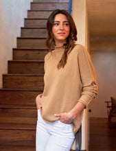 Load image into Gallery viewer, Frank &amp; Eileen Monterey Rolled Funnel Neck Sweater in Camel
