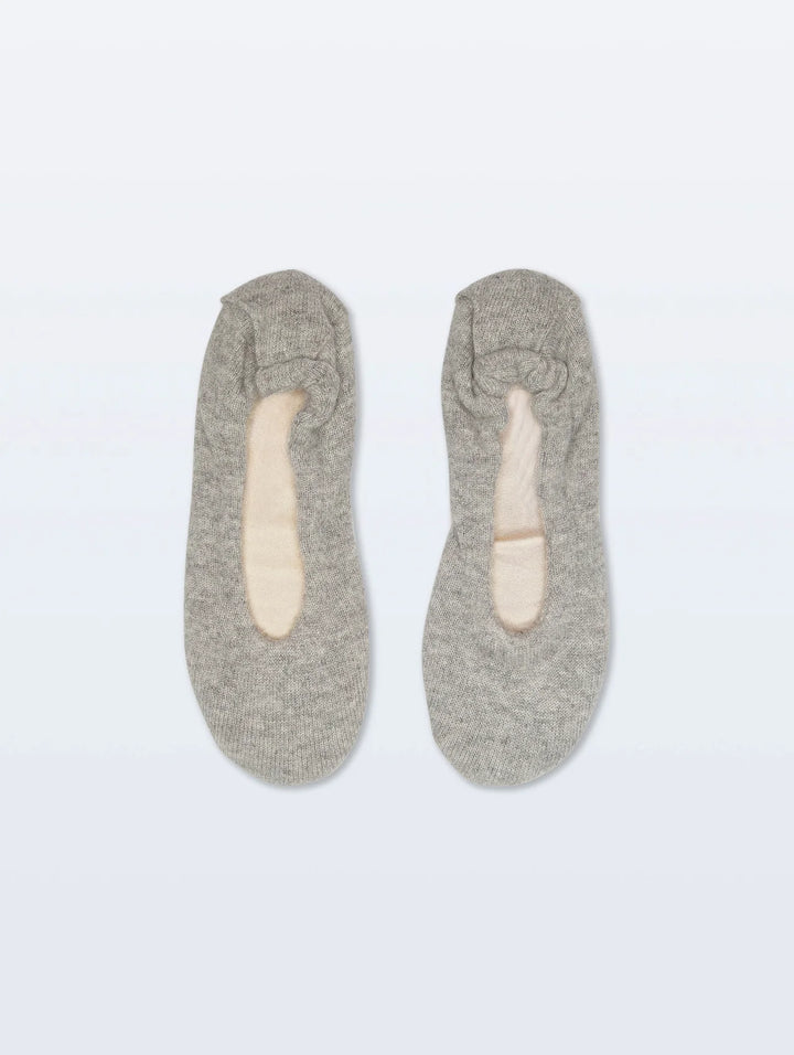 White + Warren Cashmere Ballet Slipper In Grey Heather