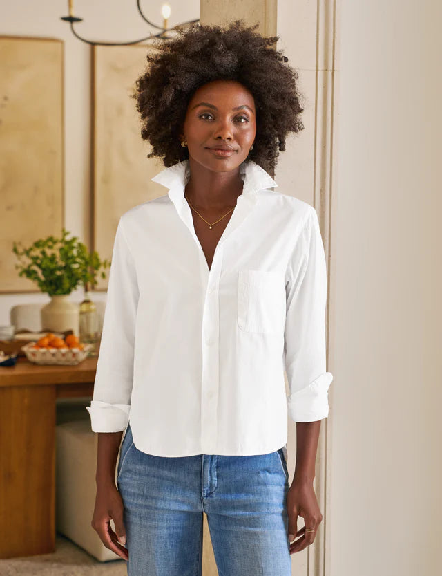 Frank &amp; Eileen Silvio Untuckable Button Up In White
