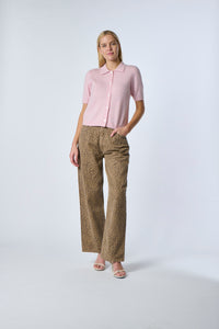 Kokun Polo Cardigan Tee in Pixie