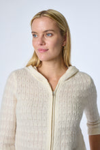 Load image into Gallery viewer, Kokun Cropped Zip Hoodie in Ivory

