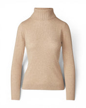 Load image into Gallery viewer, Kinross Cashmere Chunky Trim T-Neck In Camel
