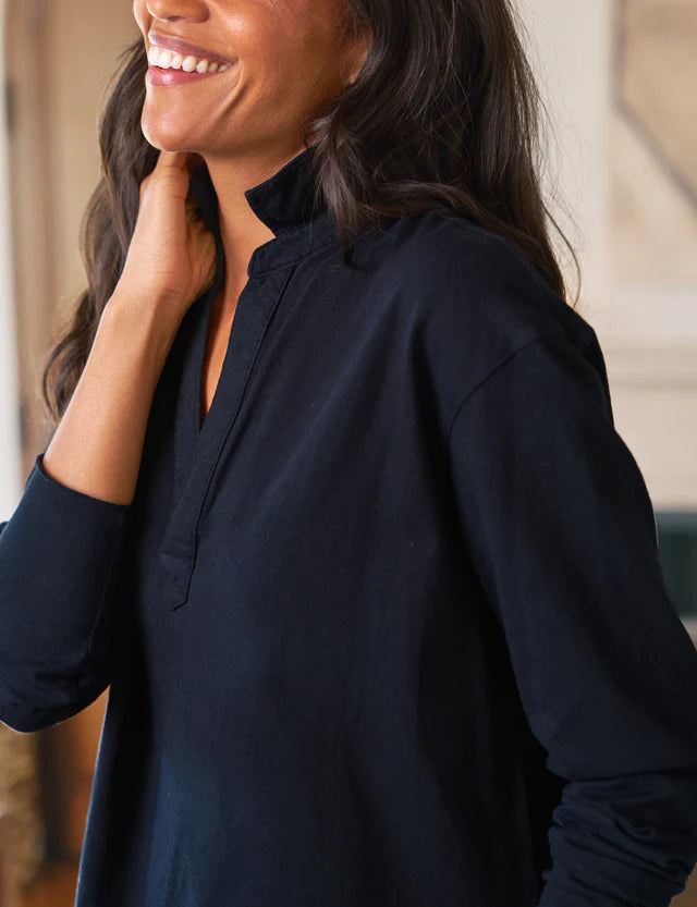 Frank &amp; Eileen Jersey Popover Henley In British Royal Navy
